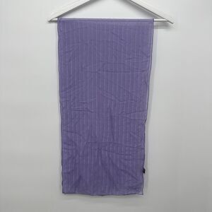 Zenith Vintage Purple Metallic Stripe Silk Scarf Accessory Lightweight
